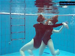 2 super hot teens underwater